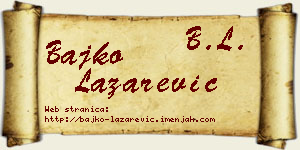Bajko Lazarević vizit kartica